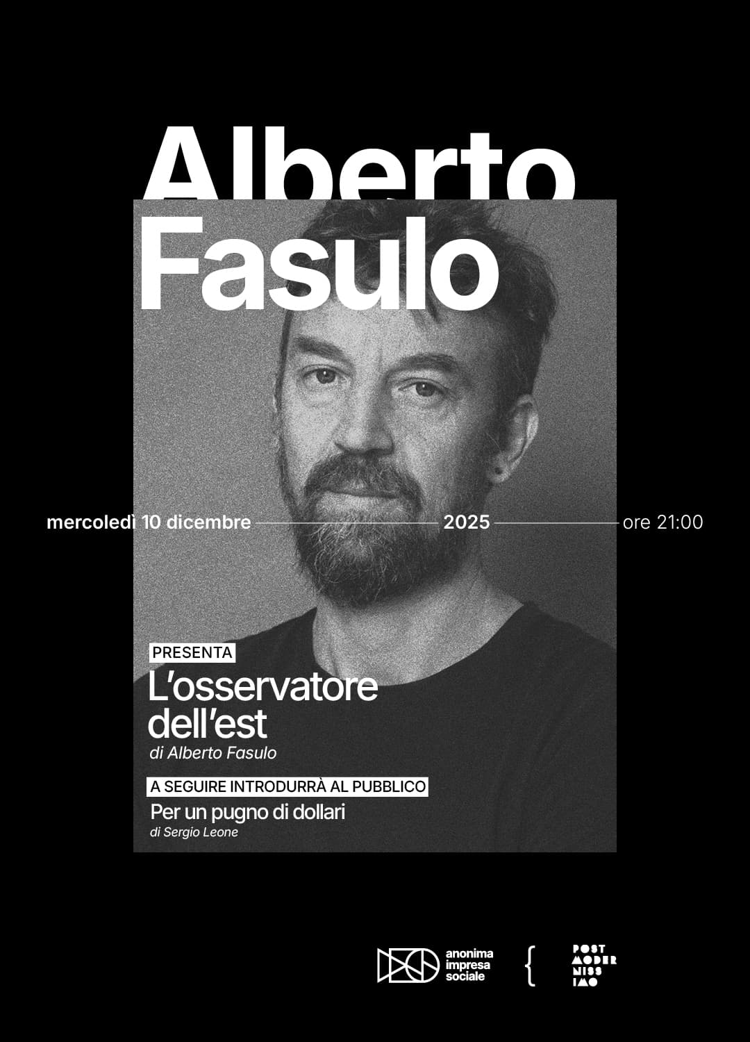 Alberto Fasulo ospite al PostMod