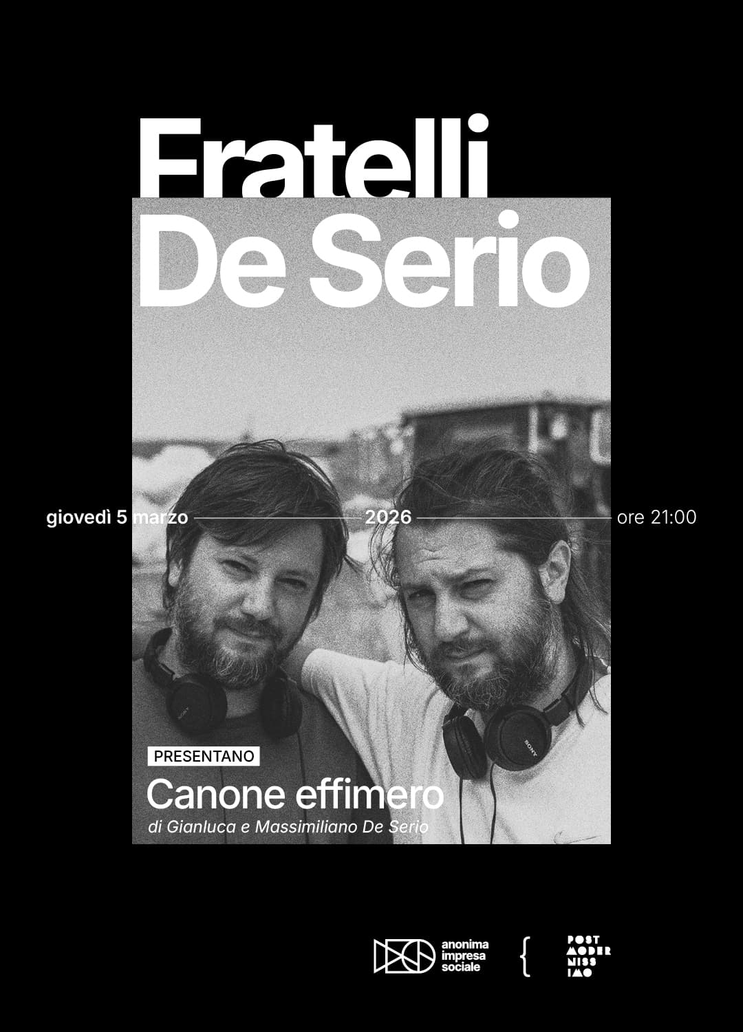 I fratelli De Serio presentano Canone Effimero