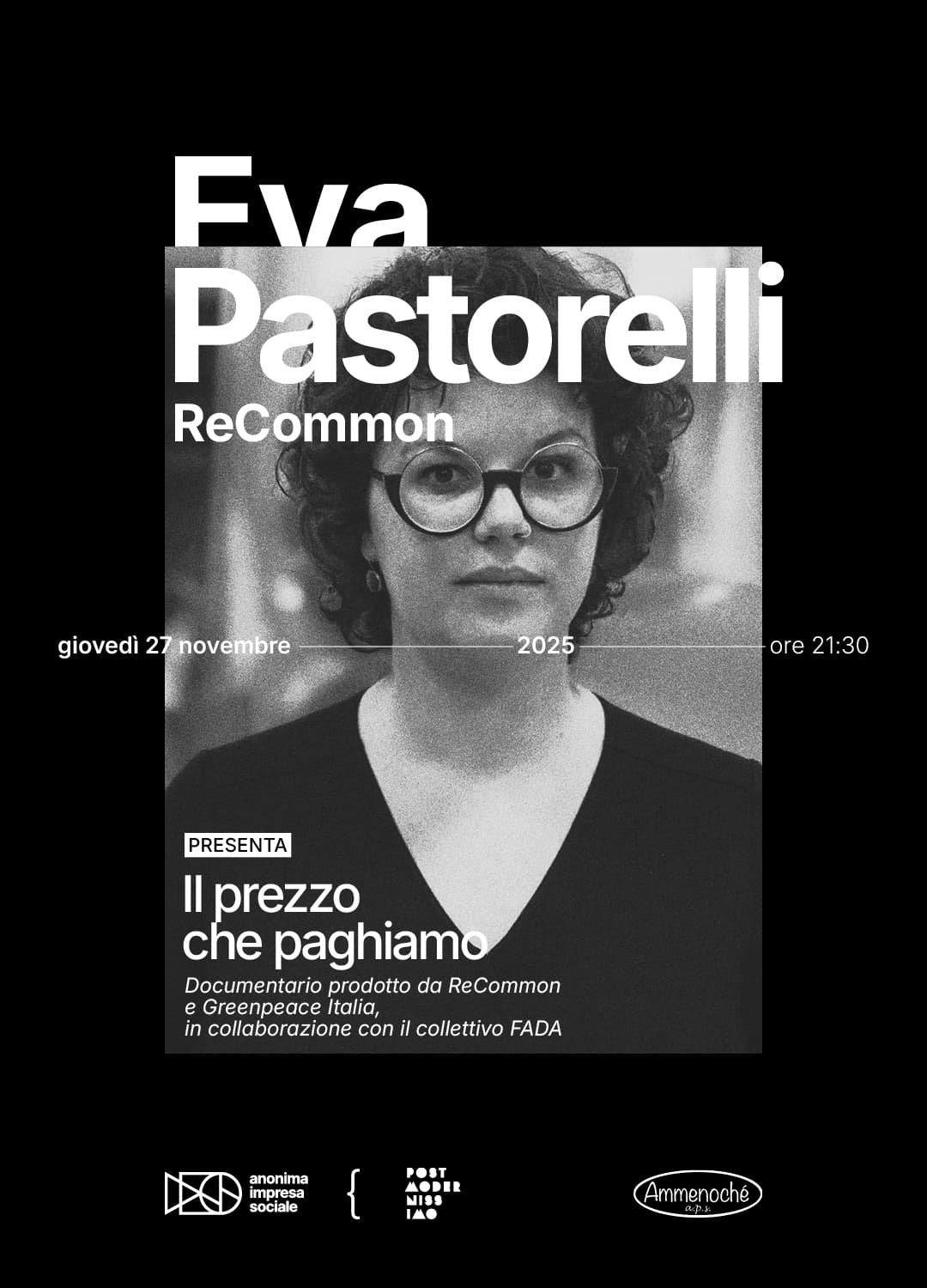 Eva Pastorelli presenta Il prezzo che paghiamo