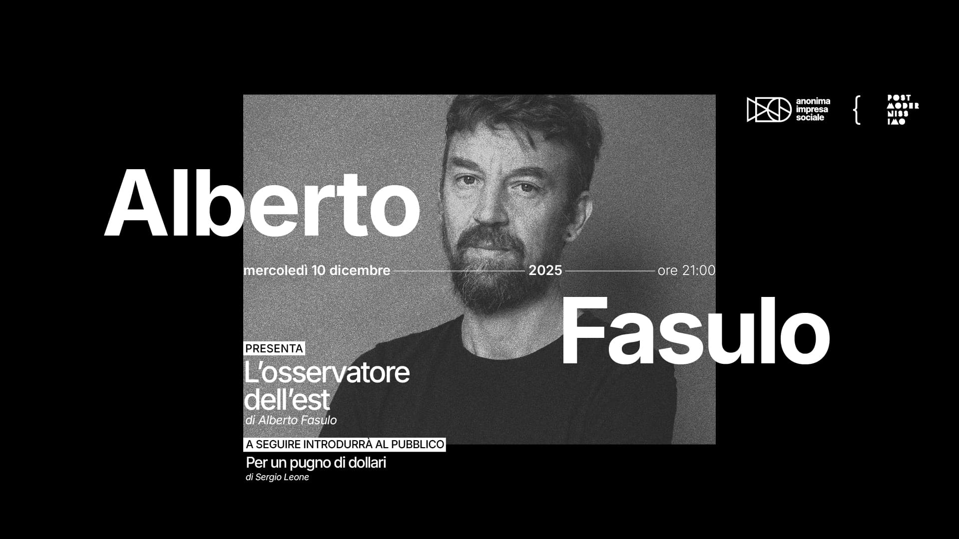 Alberto Fasulo ospite al PostMod