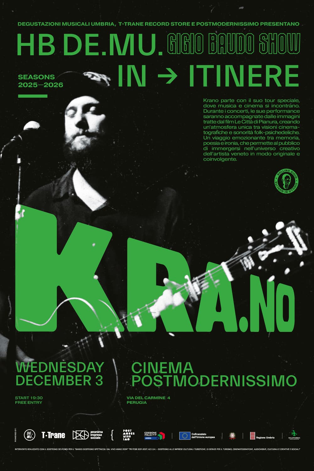 Krano – le città di pianura live al PostMod