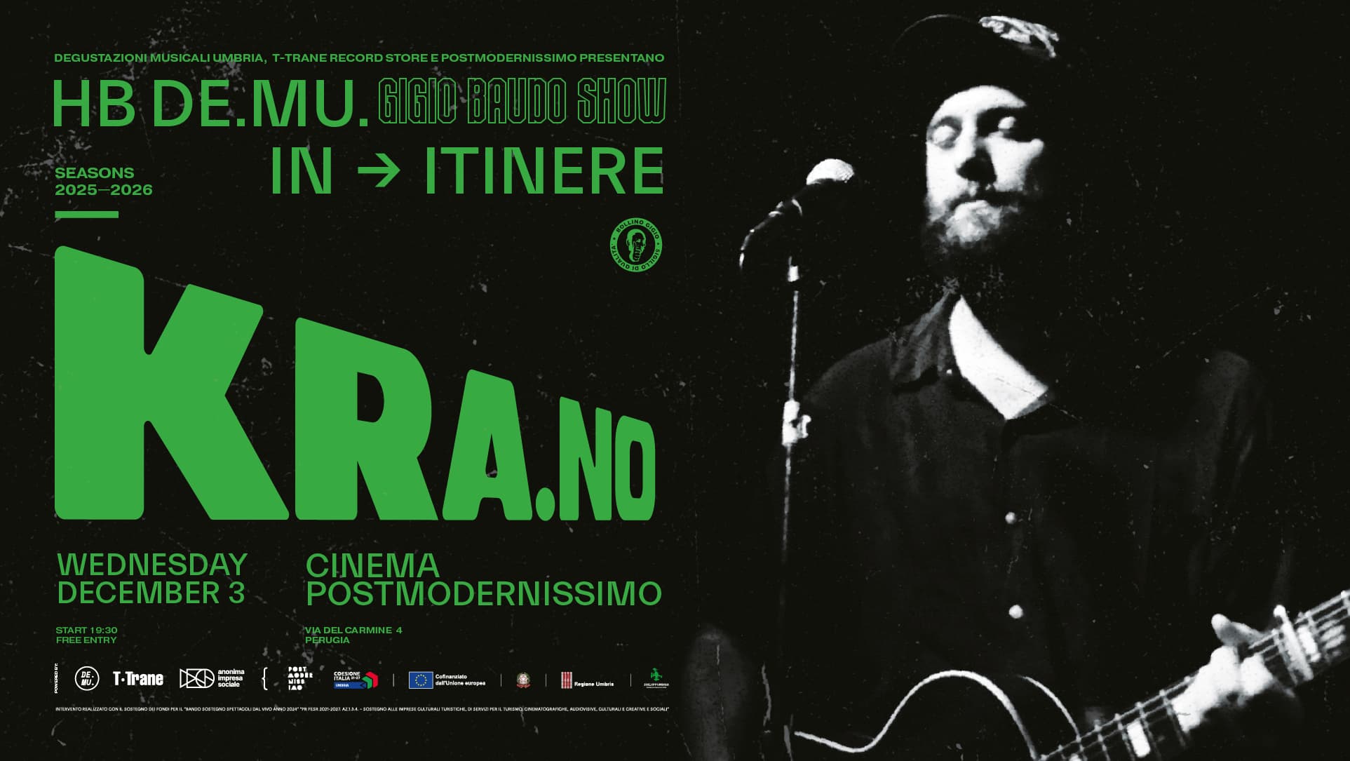 Krano – le città di pianura live al PostMod